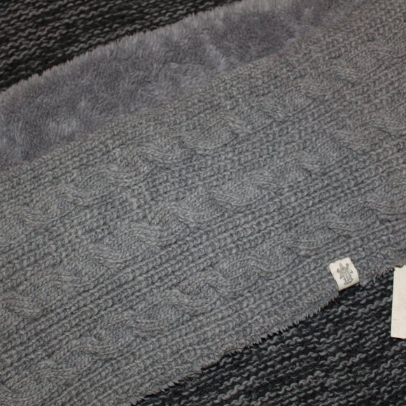 🔥GREY Trinitas Merino Sherpa-Lined Infinity Scarf - Picture 3 of 6